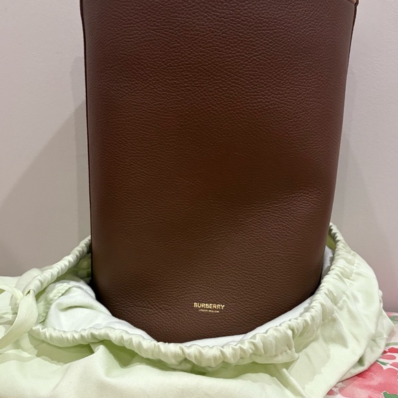 Burberry Dark Brown Leather Shoulder Bag - Picture 1 of 4